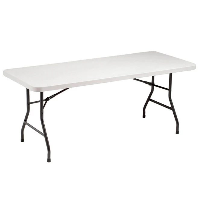 SuddenSolution 72-in X 30-in Rectangle Steel Folding Table 1 SuddenSolution 72-in X 30-in Rectangle Steel Folding Table