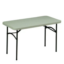 SuddenSolution 48-in X 24-in Rectangle Steel Folding Table