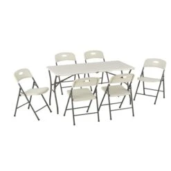 SuddenSolution Indoor/Outdoor Steel Mocha Standard Folding Chair