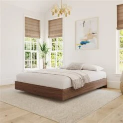 Nexera Walnut 76-in X 55.25-in Full Size Platform Bed