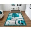 Segma Luminance 8-ft X 11-ft Lily Turquoise And Grey Area Rug