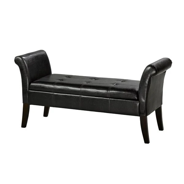 Brassex 27-In X 53-In X 18-In Espresso Decorative Indoor Storage Bench 1 Brassex 27-In X 53-In X 18-In Espresso Decorative Indoor Storage Bench