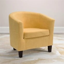 CorLiving Yellow Fabric Tub Chair