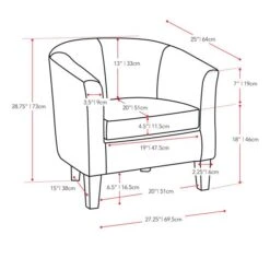 CorLiving Yellow Fabric Tub Chair -Safavieh Shop 330002767 AlternateImage3 l
