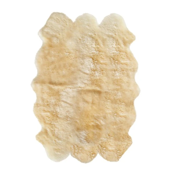 Natural By Lifestyle Brands 5-ft X 6-ft Gold New Zealand Sexto Sheepskin Rug 1 Natural By Lifestyle Brands 5-ft X 6-ft Gold New Zealand Sexto Sheepskin Rug