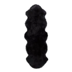 Natural By Lifestyle Brands 2-ft X 6-ft Black New Zealand Double Sheepskin Rug -Safavieh Shop 330003312 MainImageA 001 l
