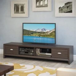 CorLiving Lakewood Modern Wenge Extra Wide TV Stand