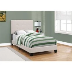Monarch Specialties Monarch Beige Line Twin Bed -Safavieh Shop 330008948 AlternateImage2 l