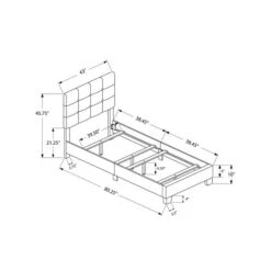 Monarch Specialties Monarch Beige Line Twin Bed -Safavieh Shop 330008948 AlternateImage3 l