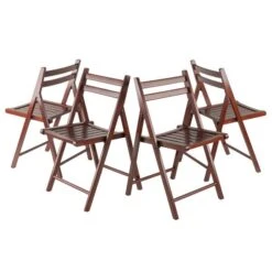 Winsome Wood Robin 17.4-in Walnut Wood Folding Chairs Set Of 4 -Safavieh Shop 330010556 AlternateImage1 l