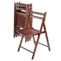Winsome Wood Robin 17.4-in Walnut Wood Folding Chairs Set Of 4 -Safavieh Shop 330010556 MainImage 001 l