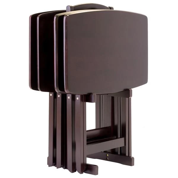 Winsome Wood Dylan Espresso Wood Snack Table Set (5-Piece Set) 4 Winsome Wood Dylan Espresso Wood Snack Table Set (5-Piece Set) - Image 4