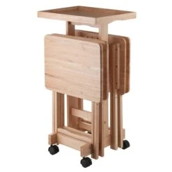 Winsome Wood Snack Table Set Wood Natural 6 Pieces