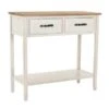 Safavieh Carol Rectangular White Elm Wood Console Table