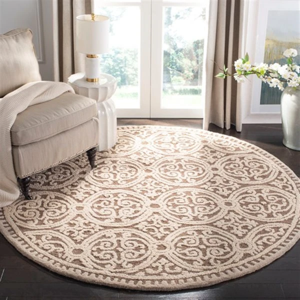Safavieh Cambridge Brown And White Area Rug,CAM232A-8R 2 Safavieh Cambridge Brown And White Area Rug,CAM232A-8R - Image 2