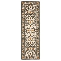 Safavieh Chelsea 2-ft-6-in X 10-ft Runner Rug (Ivory/Dark Brown)