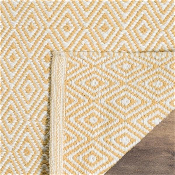Safavieh Montauk Flat Weave Ivory And Gold Area Rug,MTK515K- 2 Safavieh Montauk Flat Weave Ivory And Gold Area Rug,MTK515K- - Image 2