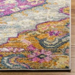 Safavieh Madison Light Grey And Fuchsia Area Rug,MAD119G-7SQ