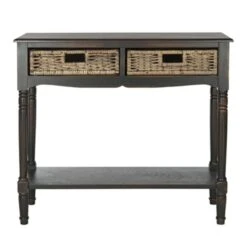 Safavieh Corbin 2-Drawer Rectangular Brown Pine Console Table
