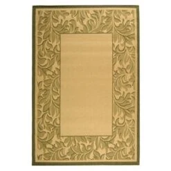 Safavieh Courtyard Floral Cream 132-in X 94-in Indoor/Outdoor Area Rug