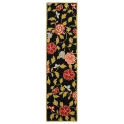 Safavieh Chelsea 2-ft-6-in X 10-ft Runner Rug (Black/Green)