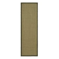 Safavieh Natural Fiber 2-ft-6-in X 14-ft Runner Rug (Natural/Green)