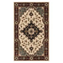 Safavieh Heritage 4-ft X 6-ft Blue And Ivory Rectangular Floral Tufted Area Rug