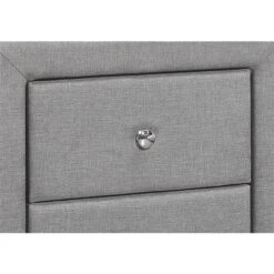 Monarch Specialties Linen Grey Nightstand