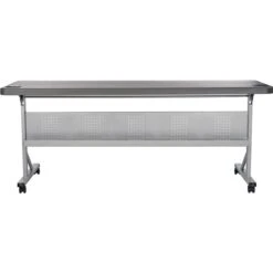 National Public Seating Flip-N-Store 24-in X 72-in Indoor Rectangular Plastic Grey Folding Table 9 National Public Seating Flip-N-Store 24-in X 72-in Indoor Rectangular Plastic Grey Folding Table -Safavieh Shop 330961191 AlternateImage3 l