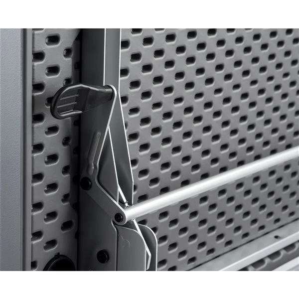 National Public Seating Flip-N-Store 24-in X 72-in Indoor Rectangular Plastic Grey Folding Table 3 National Public Seating Flip-N-Store 24-in X 72-in Indoor Rectangular Plastic Grey Folding Table - Image 3