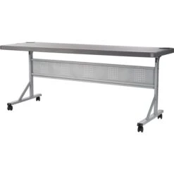 National Public Seating Flip-N-Store 24-in X 72-in Indoor Rectangular Plastic Grey Folding Table 8 National Public Seating Flip-N-Store 24-in X 72-in Indoor Rectangular Plastic Grey Folding Table -Safavieh Shop 330961191 MainImage 001 l