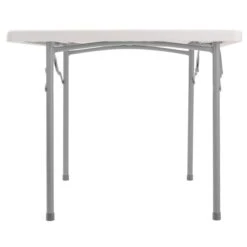 National Public Seating 36-in X 36-in Indoor Square Plastic Grey Folding Table