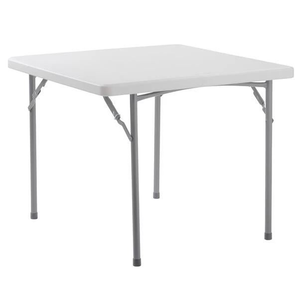National Public Seating 36-in X 36-in Indoor Square Plastic Grey Folding Table 4 National Public Seating 36-in X 36-in Indoor Square Plastic Grey Folding Table - Image 4