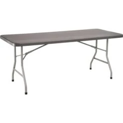 National Public Seating 30-in X 72-in Indoor Rectangular Plastic Grey Folding Table -Safavieh Shop 330961207 MainImage 001 l