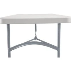 National Public Seating 24-in X 48-in Indoor Rectangular Plastic Grey Folding Table