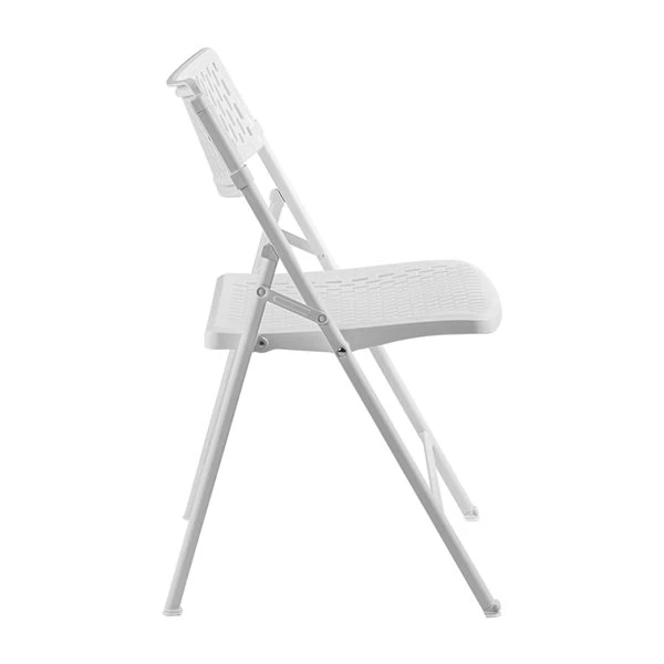 National Public Seating Indoor White Plastic Mesh Polypropylene Standard Folding Chair 4-Pack 2 National Public Seating Indoor White Plastic Mesh Polypropylene Standard Folding Chair 4-Pack - Image 2