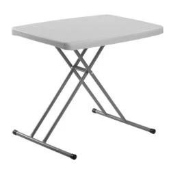 Commercialine 20-in X 30-in Indoor Rectangular Plastic Grey Folding Table
