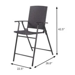 Costway Outdoor Brown Metal Solid Standard Folding Chair - Set Of 4 8 Costway Outdoor Brown Metal Solid Standard Folding Chair - Set Of 4 -Safavieh Shop 330972967 AlternateImage1 l