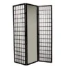 ORE International 3-Panel Black And White Paper Folding Contemporary/Modern Style Room Divider