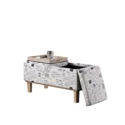ORE International Beige Modern Storage Bench -Safavieh Shop 330986967 AlternateImage1 l