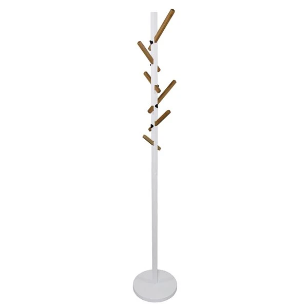 ORE International White 6-Hook Coat Stand 1 ORE International White 6-Hook Coat Stand