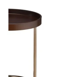ORE International Edie Brown Wood Round End Table -Safavieh Shop 330987121 AlternateImage1 l