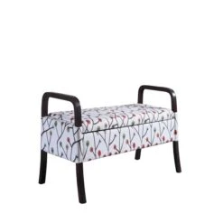 ORE International Mid-Century Modern White And Red Storage Bench -Safavieh Shop 330987164 MainImage 001 l