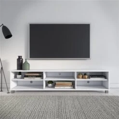 CorLiving Hollywood White TV Stand For TVs Up To 85-in 7 CorLiving Hollywood White TV Stand For TVs Up To 85-in -Safavieh Shop 330989592 AlternateImage1 l