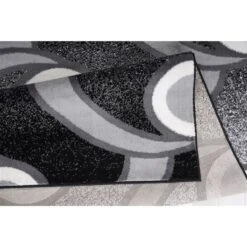 Homedora New Jersey 3-ft X 5-ft Geometric Circles Black/Grey Rectangular Modern Area Rug -Safavieh Shop 331002679 AlternateImage1 l