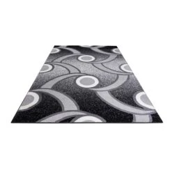 Homedora New Jersey 3-ft X 5-ft Geometric Circles Black/Grey Rectangular Modern Area Rug -Safavieh Shop 331002679 AlternateImage4 l