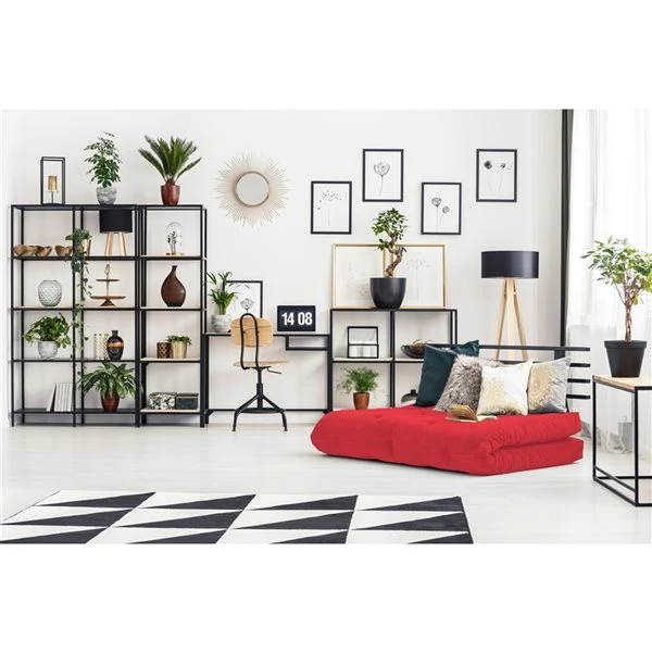 AJD Home 8-in Double Foam Queen Futon (80-in X 60-in) In Red 2 AJD Home 8-in Double Foam Queen Futon (80-in X 60-in) In Red - Image 2