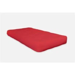 AJD Home 8-in Double Foam Queen Futon (80-in X 60-in) In Red