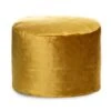 Gouchee Home Eclipse Modern Mustard Velvet Round Ottoman