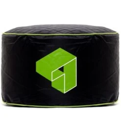 Gouchee Home Siteazee Modern Black/Green Polyester Blend Round Ottoman -Safavieh Shop 331009155 MainImage 001 l